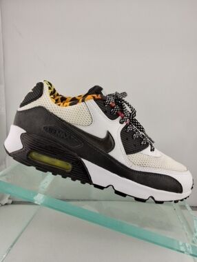 Nike Air Max Black White Sneakers with Yellow Inner Lining